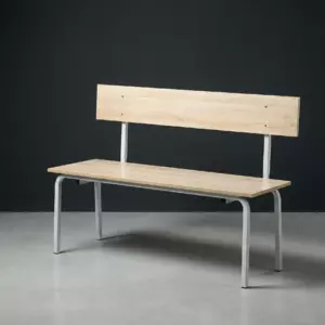 Скамья ЗЕНА ЛК2 со спинкой 1200×400×750 мм